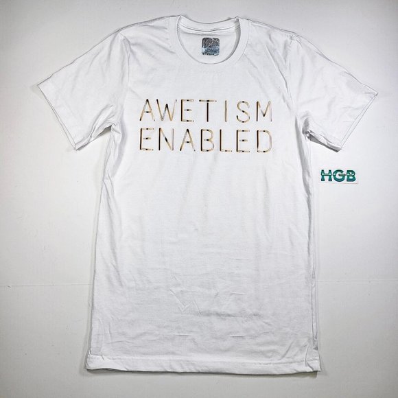Awetism Enabled Tops - Awetism Enabled T-Shirt Women's Unisex Autism Support Awareness  AWE3001-100